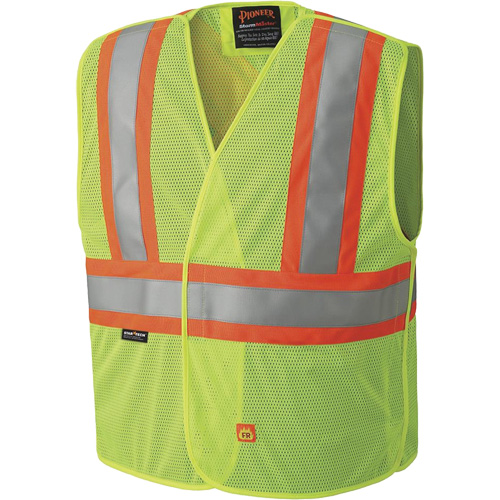 6916A Veste de s&eacute;curit&eacute; ignifug&eacute;e, Jaune lime haute visibilit&eacute;, Moyen/Petit, Polyester Helyx Safety & Industrial Supplies