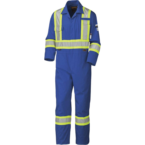 5558AT High-Visibility Flame-Resistant Coveralls, Size 40, Royal Blue, 9.5 cal/cm² Helyx Safety & Industrial Supplies