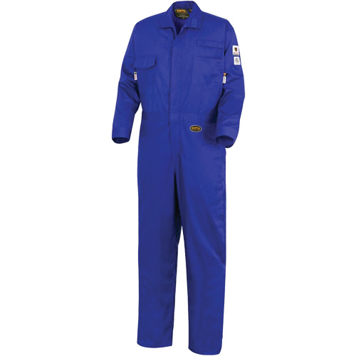 7779 Combinaison ignifuge r&eacute;sistant aux arcs &eacute;lectriques FR-Tech 88/12, Taille 36, Bleu royal Helyx Safety & Industrial Supplies