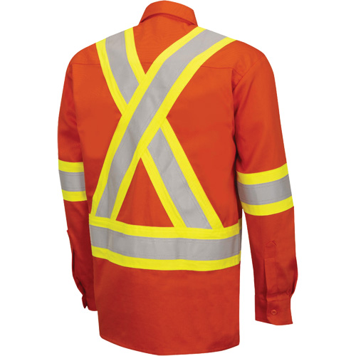 7743 Chemise de s&eacute;curit&eacute; ignifug&eacute;e FR-Tech, Petit, Orange haute visibilit&eacute; Helyx Safety & Industrial Supplies