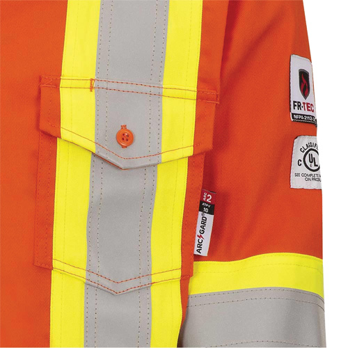 7743 Chemise de s&eacute;curit&eacute; ignifug&eacute;e FR-Tech, Petit, Orange haute visibilit&eacute; Helyx Safety & Industrial Supplies