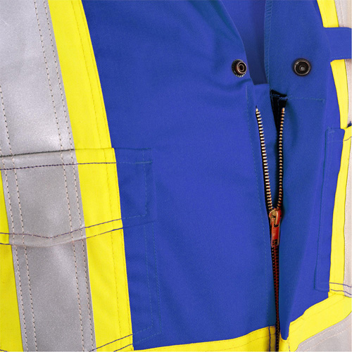 7706T FR-Tech&reg; Flame-Resistant Coverall with Leg Zippers, Size 40 (Tall), Royal Blue, 9.7 cal/cm² Helyx Safety & Industrial Supplies