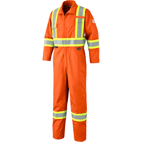 7705T FR-Tech&reg; Flame-Resistant Coverall with Leg Zippers, Size 40 (Tall), High Visibility Orange, 9.7 cal/cm² Helyx Safety & Industrial Supplies
