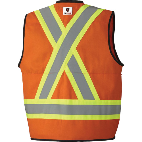 7732 FR-Tech&reg; Flame-Resistant Arc Surveyor's Vest, Small, High Visibility Orange, 9.7 cal/cm² Helyx Safety & Industrial Supplies