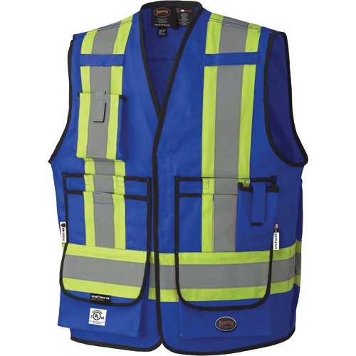 7733 Veste d'arpenteur ignifuge et r&eacute;sistant aux arcs &eacute;lectriques FR-Tech, Petit, Bleu royal, 9,7 cal/cm² Helyx Safety & Industrial Supplies