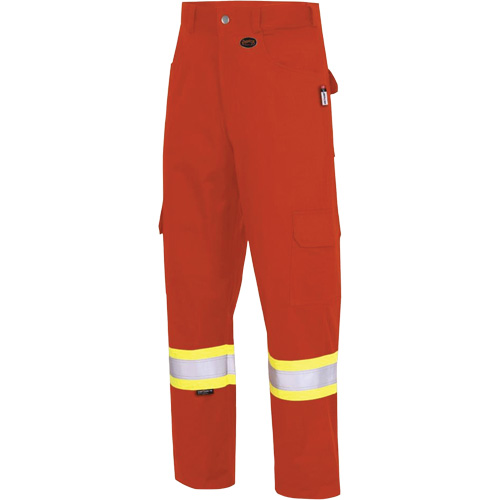 7765 FR-Tech&reg; 88/12 Arc Rated High-Visibility Safety Cargo Pants, 32, x 34, High Visibility Orange, 10 cal/cm² Helyx Safety & Industrial Supplies