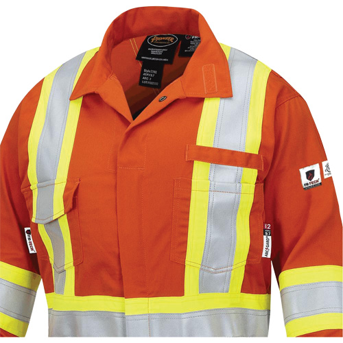 7702W FR-Tech&reg; Women's FR/Arc-Rated Coveralls, Size X-Small, High Visibility Orange, 10 cal/cm² Helyx Safety & Industrial Supplies