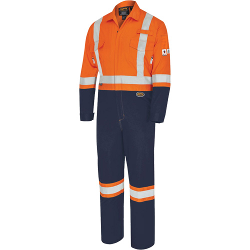 7702BB Combinaison de s&eacute;curit&eacute; FR-Tech 2 tons, Taille 36, Bleu marin/Orange, 10 cal/cm² Helyx Safety & Industrial Supplies
