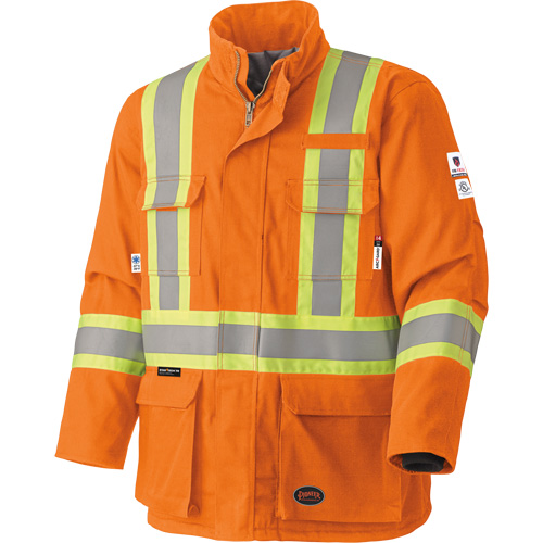 5533 Flame-Resistant Safety Parka, Small, High Visibility Orange, 58 cal/cm² Helyx Safety & Industrial Supplies