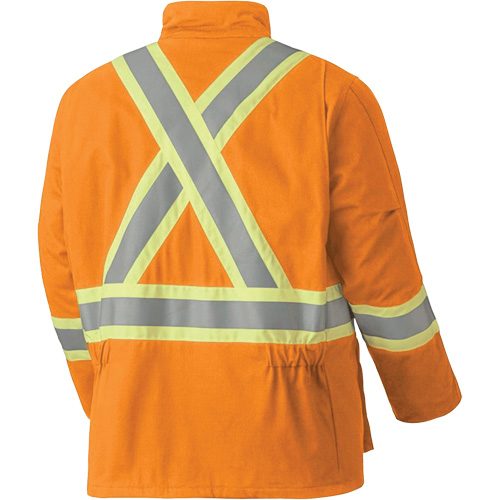 5533 Flame-Resistant Safety Parka, Small, High Visibility Orange, 58 cal/cm² Helyx Safety & Industrial Supplies