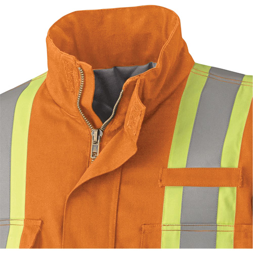5533 Flame-Resistant Safety Parka, Small, High Visibility Orange, 58 cal/cm² Helyx Safety & Industrial Supplies