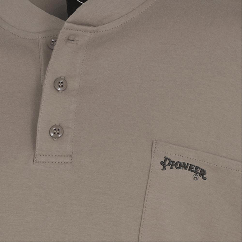 331 FR Interlock Henley Shirt, Small, Beige Helyx Safety & Industrial Supplies