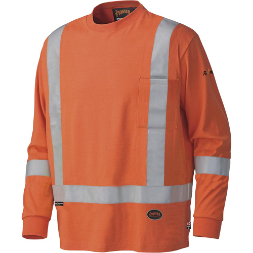 339SFA Flame-Resistant Long-Sleeved Safety Shirt, Small, High Visibility Orange Helyx Safety & Industrial Supplies