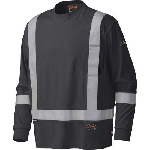 340SFA Chemise de s&eacute;curit&eacute; &agrave; manches longues ignifuge, Petit, Noir Helyx Safety & Industrial Supplies