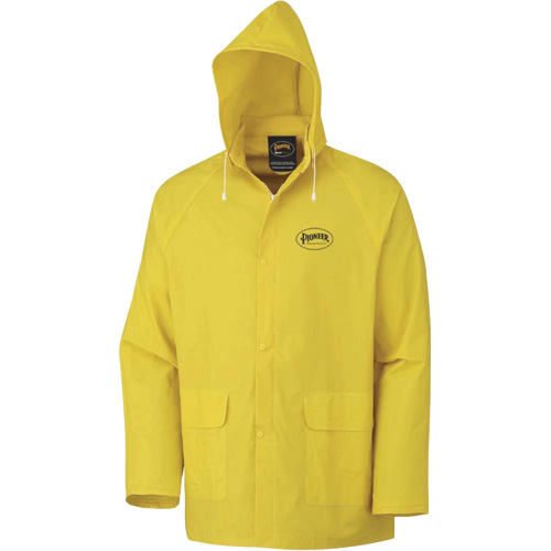 577J Rain Jacket, Polyester/PVC, 2X-Large, Yellow Helyx Safety & Industrial Supplies