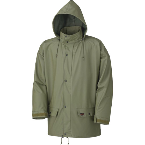 D7000 Veste imperm&eacute;able extensible, Polyur&eacute;thane, T-petit, Vert Helyx Safety & Industrial Supplies