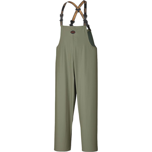 D7020 Dry King&reg; Stretch Bib Pants, X-Small, Polyurethane, Green Helyx Safety & Industrial Supplies