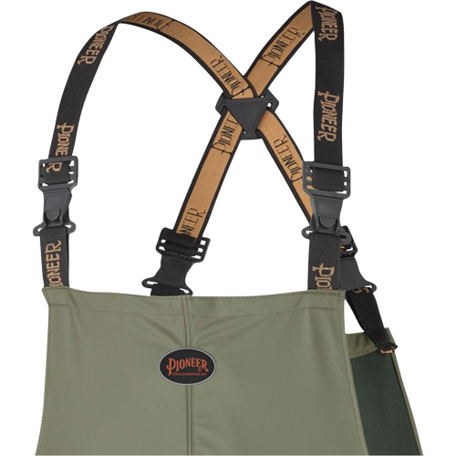 D7020 Dry King&reg; Stretch Bib Pants, X-Small, Polyurethane, Green Helyx Safety & Industrial Supplies
