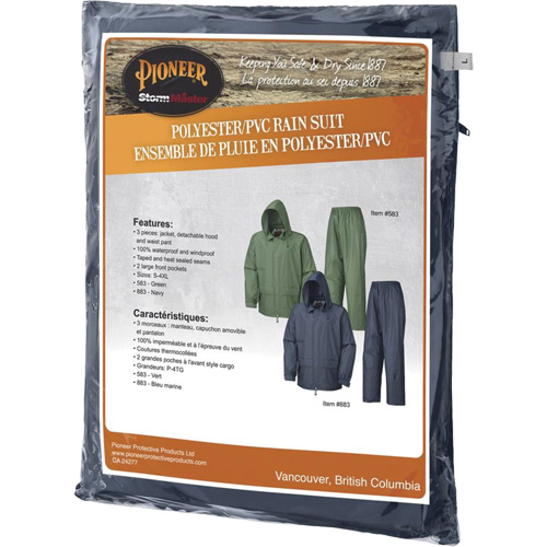 583 V&ecirc;tements imperm&eacute;ables, Polyester/PVC, Petit, Vert Helyx Safety & Industrial Supplies