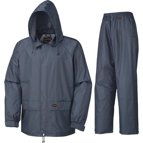 883 Rain Suit, Polyester/PVC, Small, Navy Blue Helyx Safety & Industrial Supplies