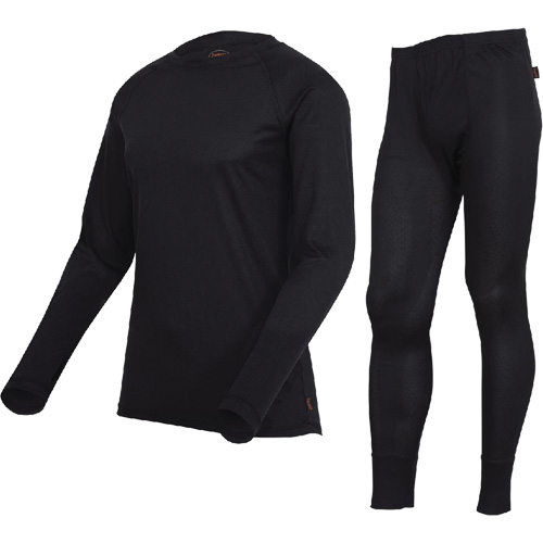 D2200A Premium Quick-Dry & Moisture-Wicking Underwear Set, Men's, X-Small, Black Helyx Safety & Industrial Supplies