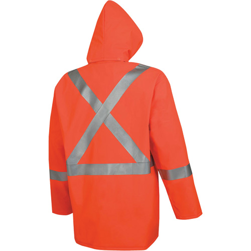 576J High-Visibility FR Rain Jacket, Small, High Visibility Orange Helyx Safety & Industrial Supplies