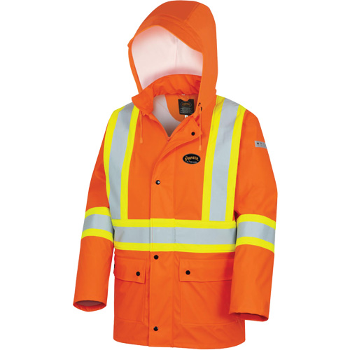 5892PKT High-Visibility FR Waterproof Safety Jacket, X-Small, High Visibility Orange Helyx Safety & Industrial Supplies