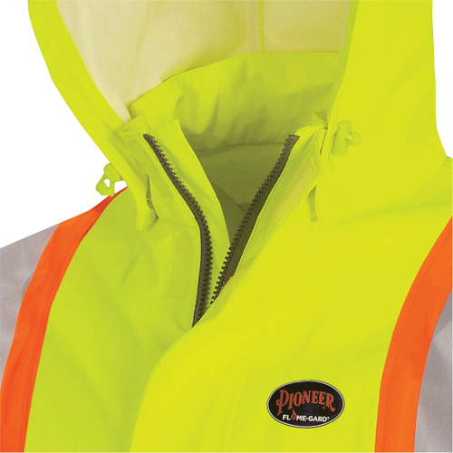 5881 FR/Arc-Rated Waterproof Rain Jacket, X-Small, High Visibility Yellow, 10 cal/cm² Helyx Safety & Industrial Supplies