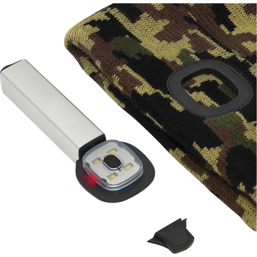 5677 Tuque en tricot avec lampe frontale &agrave; DEL, Doublure en Molleton, Taille unique, Camo Helyx Safety & Industrial Supplies