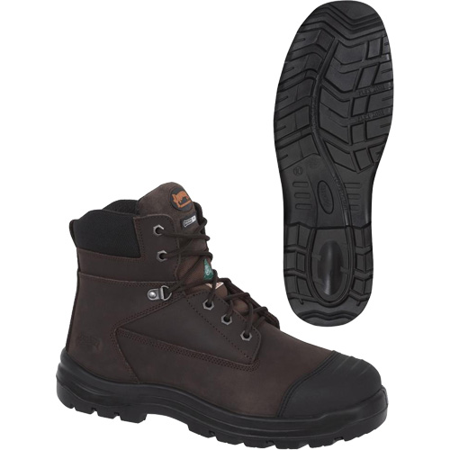 1026 Bottes de travail 6" marron, Cuir, Embout Acier, Taille 10 Helyx Safety & Industrial Supplies