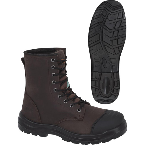 1028 Bottes de travail 8" marron, Cuir, Embout Acier, Taille 10 Helyx Safety & Industrial Supplies