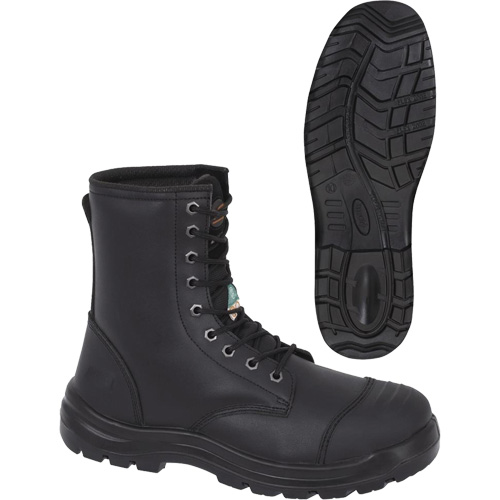 1027 Bottes de travail 8" noires, Cuir, Embout Acier, Taille 10 Helyx Safety & Industrial Supplies
