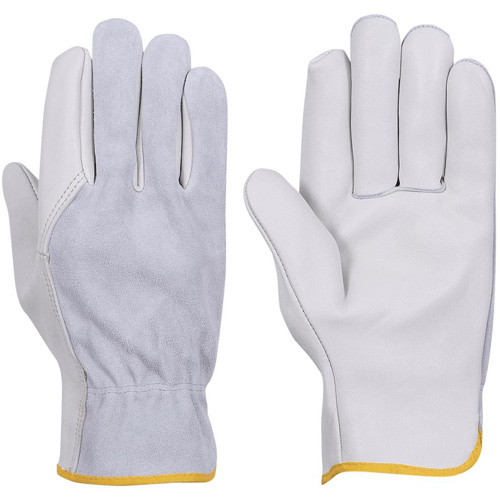 535G Gants de chauffeur beige, Petit, Paume en Cuir fleur de vache Helyx Safety & Industrial Supplies