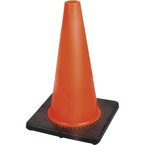 181P C&ocirc;ne de s&eacute;curit&eacute; flexible de premi&egrave;re qualit&eacute;, 18", Orange Helyx Safety & Industrial Supplies