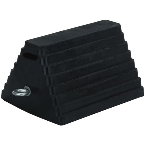 298 Double-Sided Wheel Chock, 6" x 8", Black Helyx Safety & Industrial Supplies