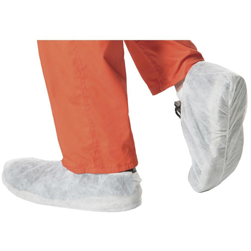 2022 Disposable Shoe Covers, One Size, Polypropylene, White Helyx Safety & Industrial Supplies