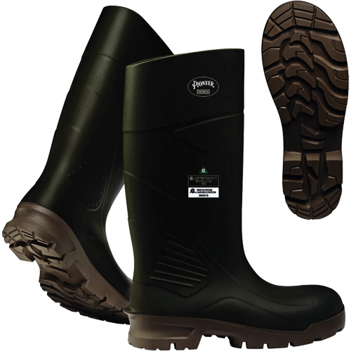 B405FUL.GR Pioneer Steel Plate Boots, Polyurethane, Steel Toe, Size 4, Puncture Resistant Sole Helyx Safety & Industrial Supplies