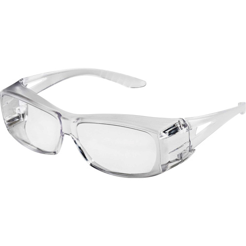 X350 OTG Safety Glasses, Clear Lens, Anti-Scratch, ANSI Z87+/Meets/Exceeds CSA Z94.3 Helyx Safety & Industrial Supplies