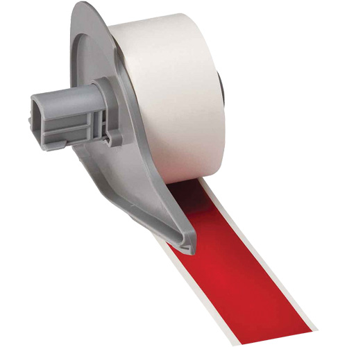 Ruban adh&eacute;sif permanent toutes saisons pour &eacute;tiquettes, Vinyle, Rouge, Largeur de 1" Helyx Safety & Industrial Supplies