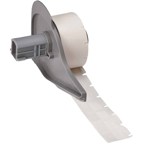 Self-Laminating Wrap-Around Wire & Cable Labels, Vinyl, 0.5" L x 0.75" H, White Helyx Safety & Industrial Supplies