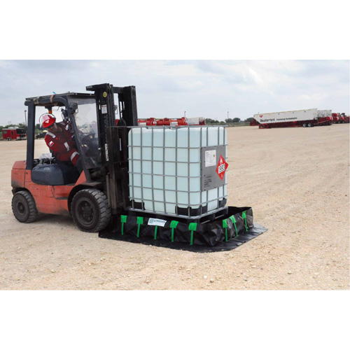 Berme Ultra-Containment Berm, Capacit&eacute; 1496 gal. US, 10' la x 20' lo x 12" h, Paroi &agrave; piquets Helyx Safety & Industrial Supplies
