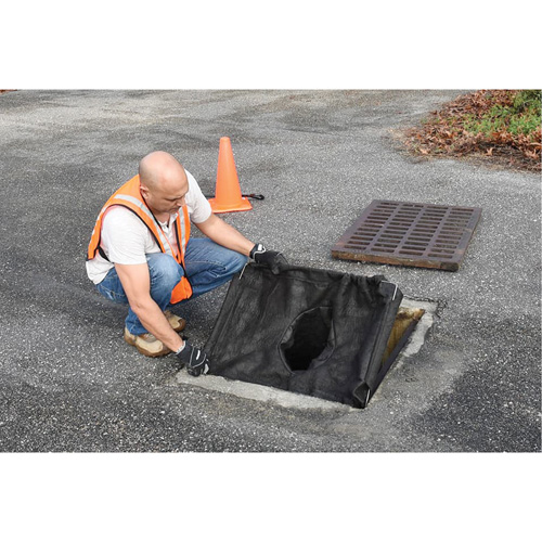 Square Ultra-Drain Guard&reg; Catch Basin Insert with Overflow Port, Oil & Sediment, 16" - 28" L x 20" - 36" W Helyx Safety & Industrial Supplies