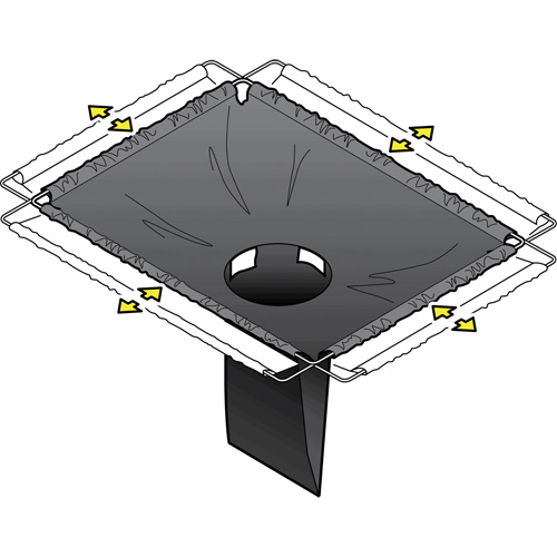 Square Ultra-Drain Guard&reg; Catch Basin Insert with Overflow Port, Oil & Sediment, 16" - 28" L x 20" - 36" W Helyx Safety & Industrial Supplies