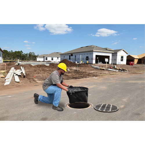 Round Ultra-Drain Guard&reg; Catch Basin Insert with Overflow Port, Oil & Sediment, 25" - 29" L x 25" - 29" W Helyx Safety & Industrial Supplies