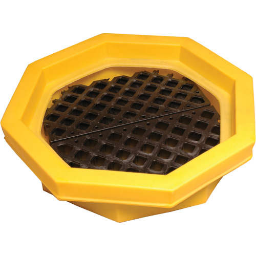 Ultra-Drum Tray&reg; with Grating, 32" L x 32" W x 8.1" H, 21.1 US gal. Spill Capacity Helyx Safety & Industrial Supplies