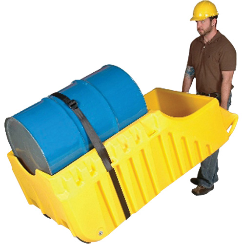Drum Dolly, 26.5" L x 26.5" W x 5" H, 800 US gal. Spill Cap. Helyx Safety & Industrial Supplies