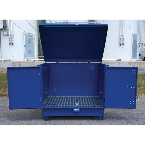 Ultra-Hard Top S4 Steel Spill Pallet, 61" L x 54.4" W x 52" H, 4700 lbs. Load Capacity Helyx Safety & Industrial Supplies