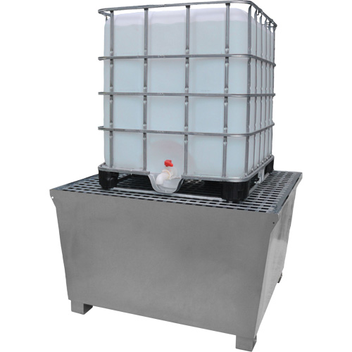 Ultra-IBC Spill Pallet en acier, Capacit&eacute; de d&eacute;versement 370 gal. US, 57,6" x 34,7" x 56,9" Helyx Safety & Industrial Supplies