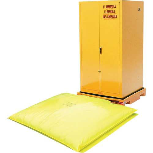 Single Drum Ultra-Safety Cabinet Bladder System, 37,8" lo x 37,8" la x 6,3" h, Capacit&eacute; de charge 1500 lb Helyx Safety & Industrial Supplies