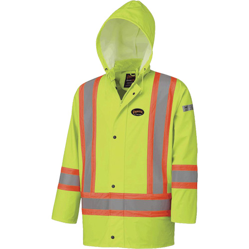 5894 Flame Resistant Waterproof Jacket, 2X-Large, High Visibility Lime-Yellow Helyx Safety & Industrial Supplies